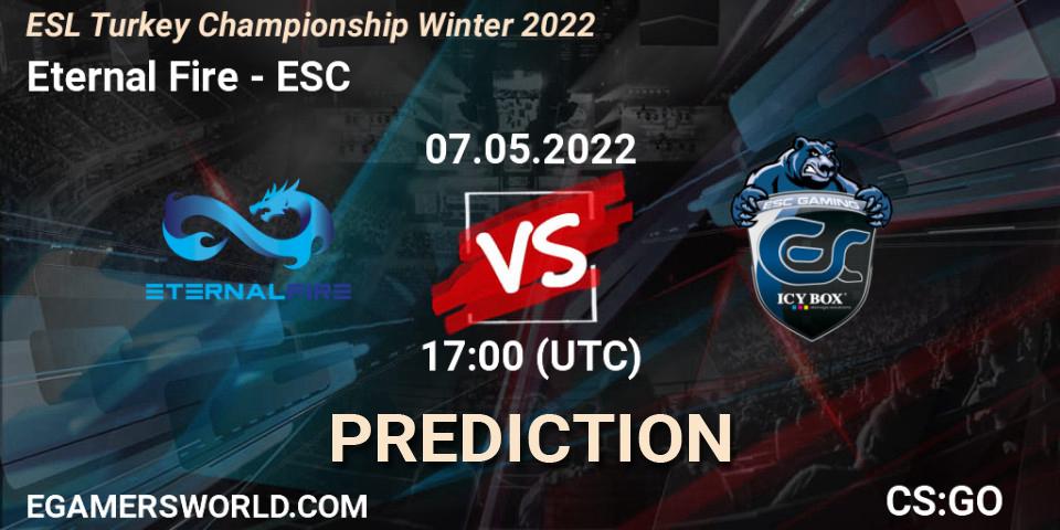 Eternal Fire - ESC: прогноз. 07.05.2022 at 17:00, Counter-Strike (CS2), ESL Türkiye Şampiyonası: Winter 2022