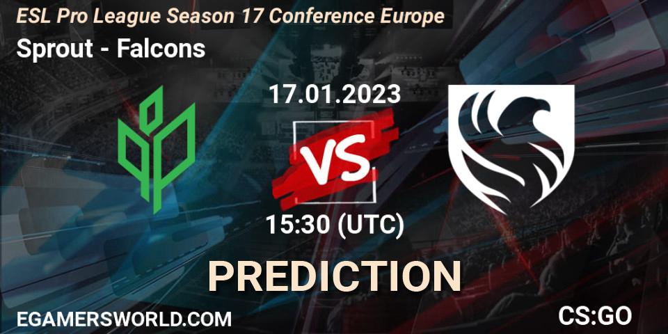 Sprout - Falcons: прогноз. 17.01.2023 at 15:30, Counter-Strike (CS2), ESL Pro League Season 17 Conference Europe