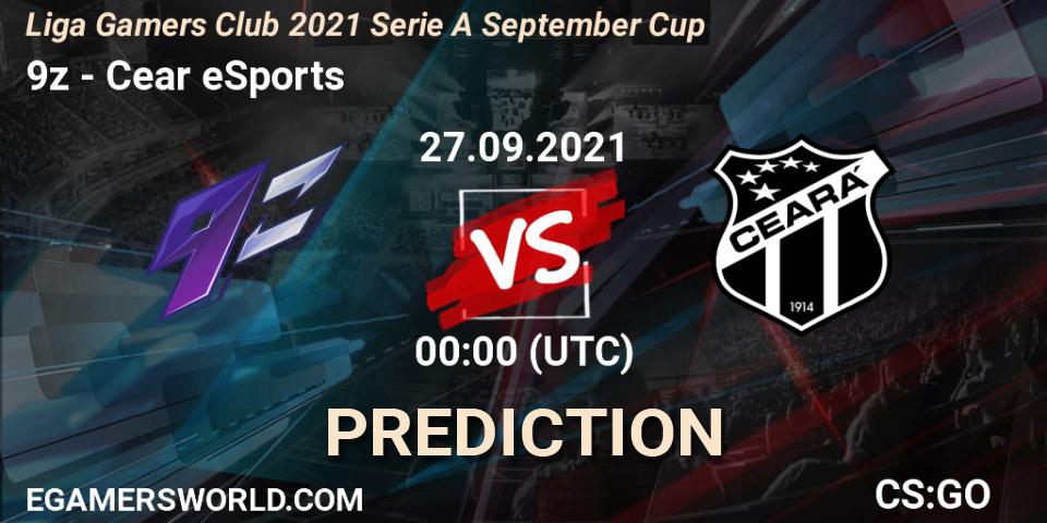9z - Ceará eSports: прогноз. 27.09.2021 at 00:00, Counter-Strike (CS2), Liga Gamers Club 2021 Serie A September Cup