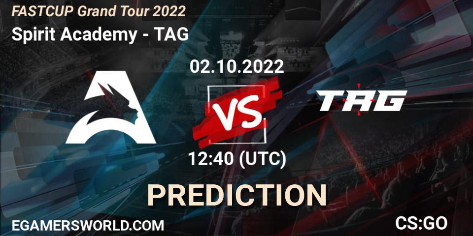 Spirit Academy - TAG: прогноз. 02.10.2022 at 12:50, Counter-Strike (CS2), FASTCUP Grand Tour 2022