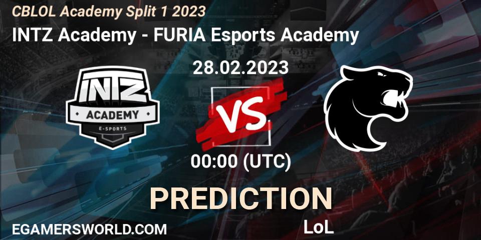 INTZ Academy - FURIA Esports Academy: прогноз. 28.02.2023 at 00:00, LoL, CBLOL Academy Split 1 2023