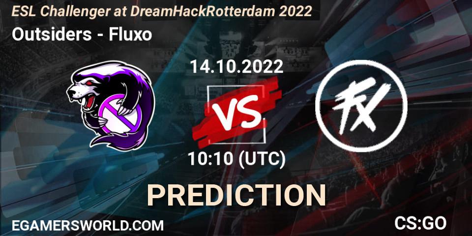 Outsiders - Fluxo: прогноз. 14.10.2022 at 10:10, Counter-Strike (CS2), ESL Challenger at DreamHack Rotterdam 2022