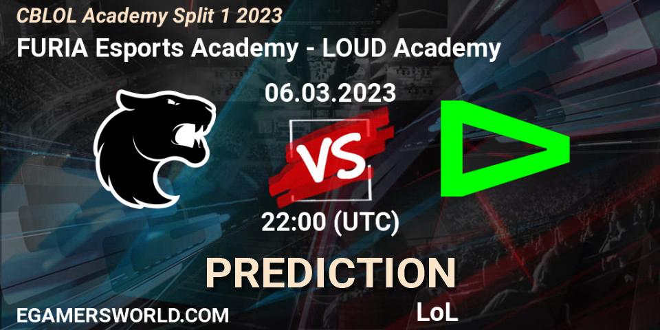 FURIA Esports Academy - LOUD Academy: прогноз. 06.03.23, LoL, CBLOL Academy Split 1 2023