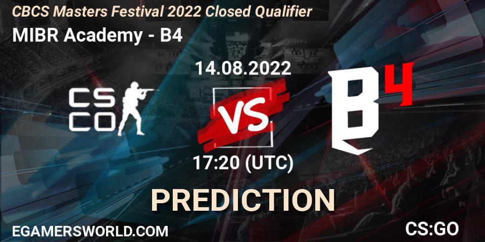 MIBR Academy - B4: прогноз. 14.08.2022 at 17:20, Counter-Strike (CS2), CBCS Masters Festival 2022 Closed Qualifier