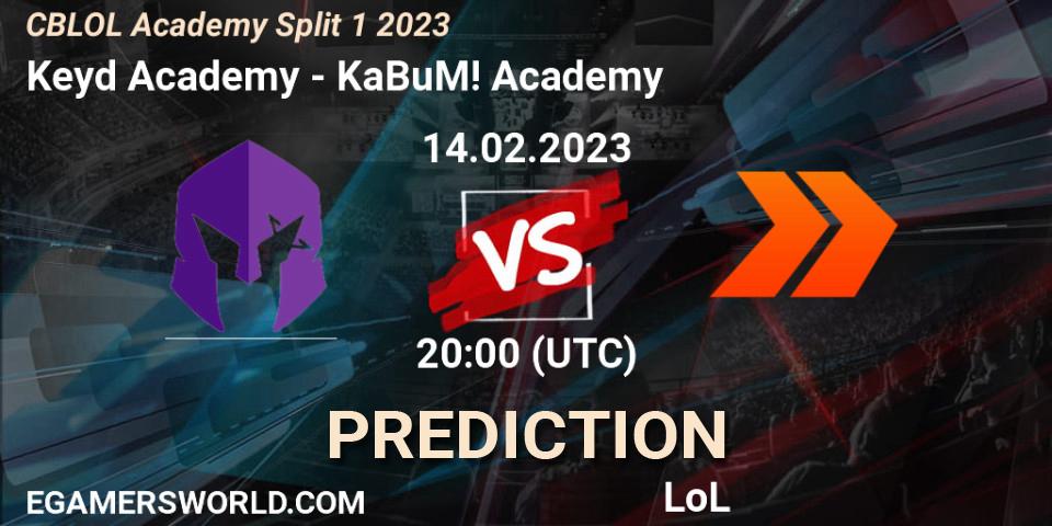 Keyd Academy - KaBuM! Academy: прогноз. 14.02.2023 at 20:00, LoL, CBLOL Academy Split 1 2023