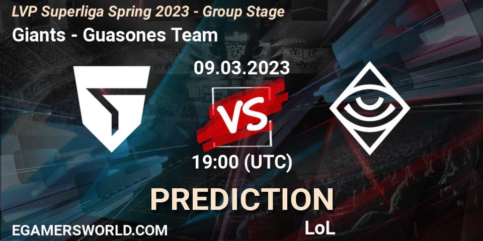 Giants - Guasones Team: прогноз. 09.03.2023 at 19:00, LoL, LVP Superliga Spring 2023 - Group Stage