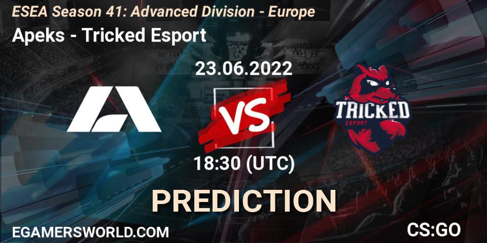 Apeks - Tricked Esport: прогноз. 23.06.22, CS2 (CS:GO), ESEA Season 41: Advanced Division - Europe