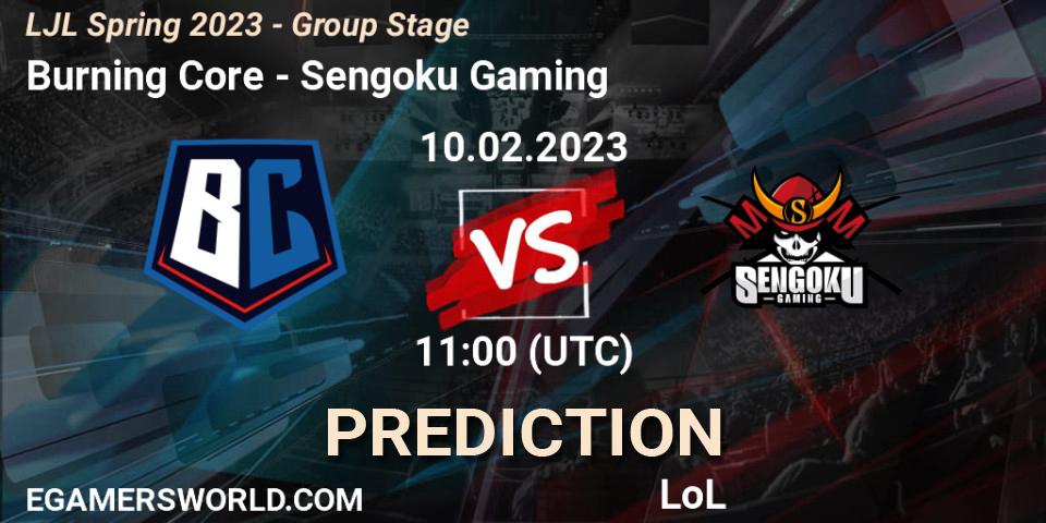 Burning Core - Sengoku Gaming: прогноз. 10.02.23, LoL, LJL Spring 2023 - Group Stage