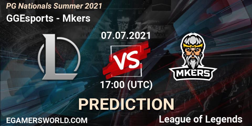 GGEsports - Mkers: прогноз. 07.07.2021 at 17:00, LoL, PG Nationals Summer 2021