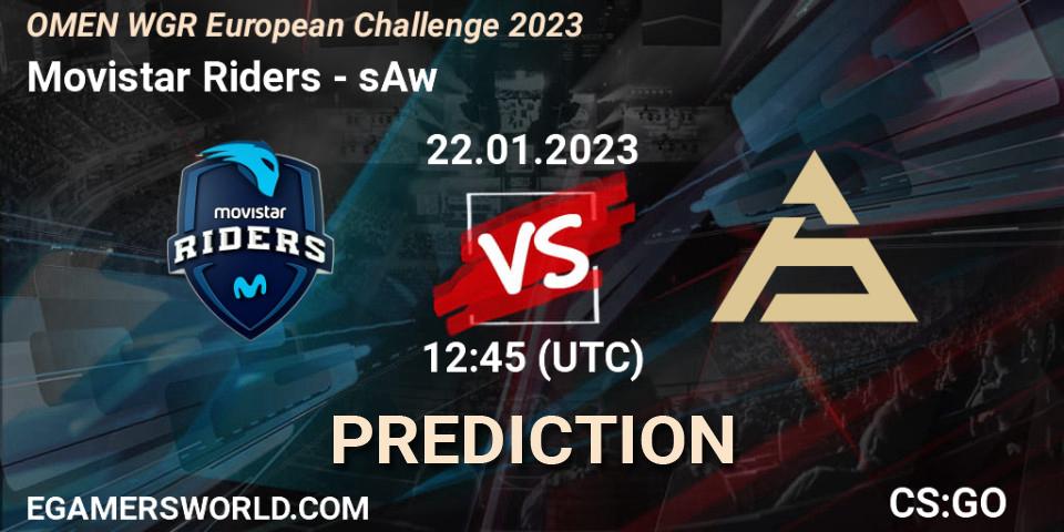 Movistar Riders - sAw: прогноз. 22.01.2023 at 12:45, Counter-Strike (CS2), OMEN WGR European Challenge 2023