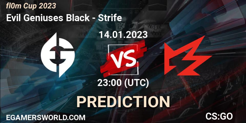 Evil Geniuses Black - Strife: прогноз. 14.01.23, CS2 (CS:GO), fl0m Cup 2023