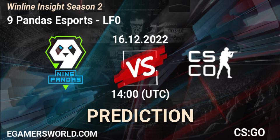 9 Pandas Esports - LF0: прогноз. 16.12.2022 at 14:00, Counter-Strike (CS2), Winline Insight Season 2