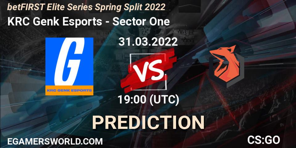 KRC Genk Esports - Sector One: прогноз. 31.03.2022 at 19:30, Counter-Strike (CS2), Elite Series 2022: Spring Split