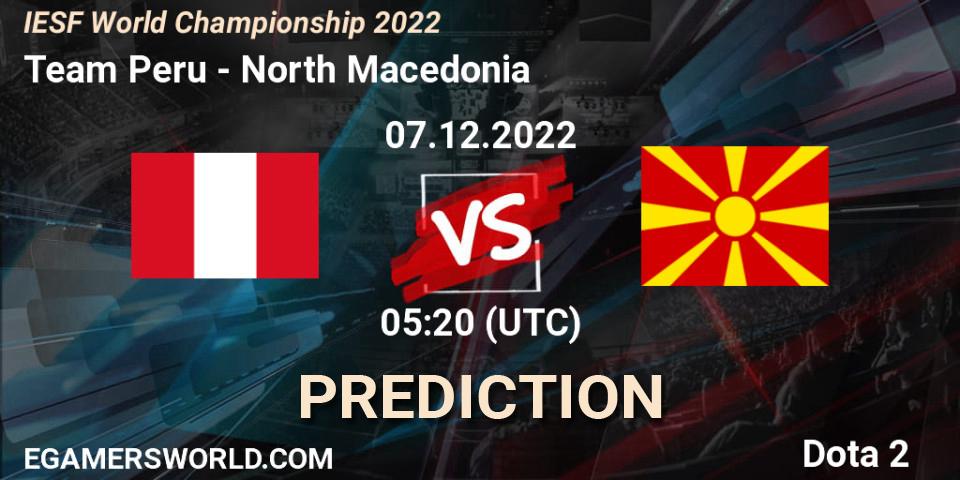 Team Peru - North Macedonia: прогноз. 07.12.22, Dota 2, IESF World Championship 2022 