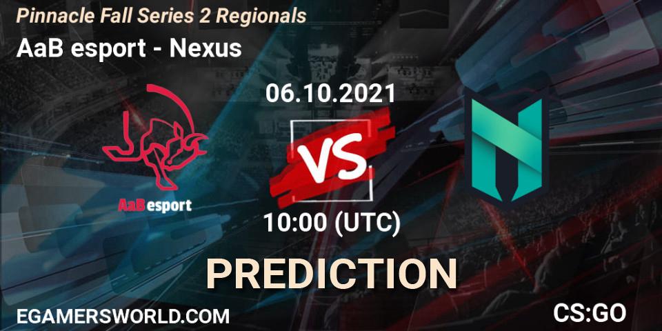 AaB esport - Nexus: прогноз. 06.10.2021 at 10:05, Counter-Strike (CS2), Pinnacle Fall Series 2 Regionals