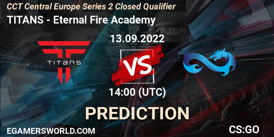 TITANS - Eternal Fire Academy: прогноз. 13.09.22, CS2 (CS:GO), CCT Central Europe Series 2 Closed Qualifier