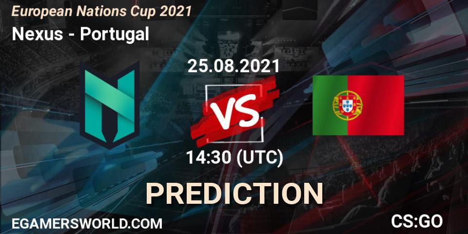 Nexus - Portugal: прогноз. 25.08.2021 at 16:00, Counter-Strike (CS2), European Nations Cup 2021