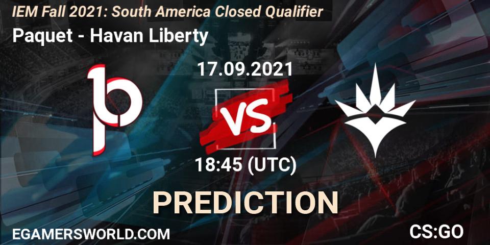 Paquetá - Havan Liberty: прогноз. 17.09.2021 at 18:45, Counter-Strike (CS2), IEM Fall 2021: South America Closed Qualifier