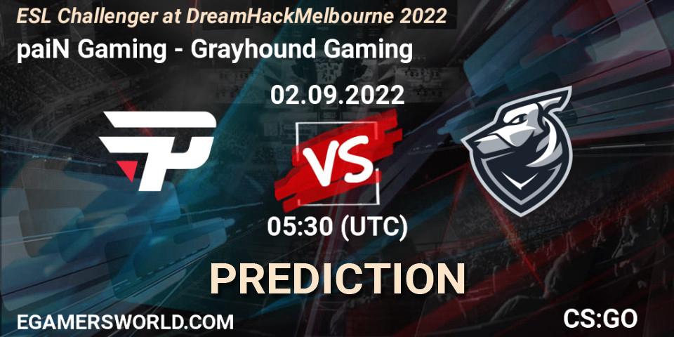 paiN Gaming - Grayhound Gaming: прогноз. 02.09.2022 at 05:50, Counter-Strike (CS2), ESL Challenger at DreamHack Melbourne 2022