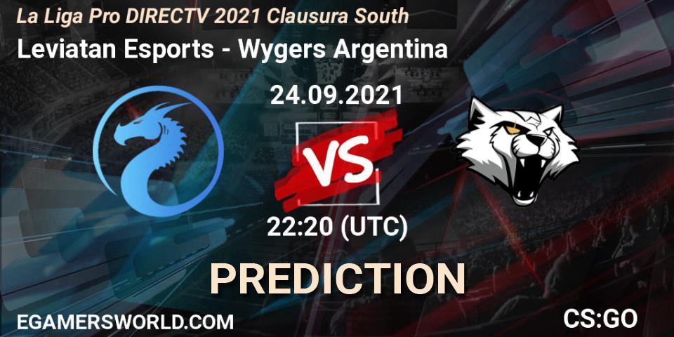 Leviatan Esports - Wygers Argentina: прогноз. 24.09.2021 at 22:30, Counter-Strike (CS2), La Liga Season 4: Sur Pro Division - Clausura