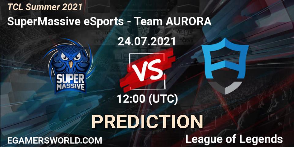 SuperMassive eSports - Team AURORA: прогноз. 24.07.2021 at 12:00, LoL, TCL Summer 2021