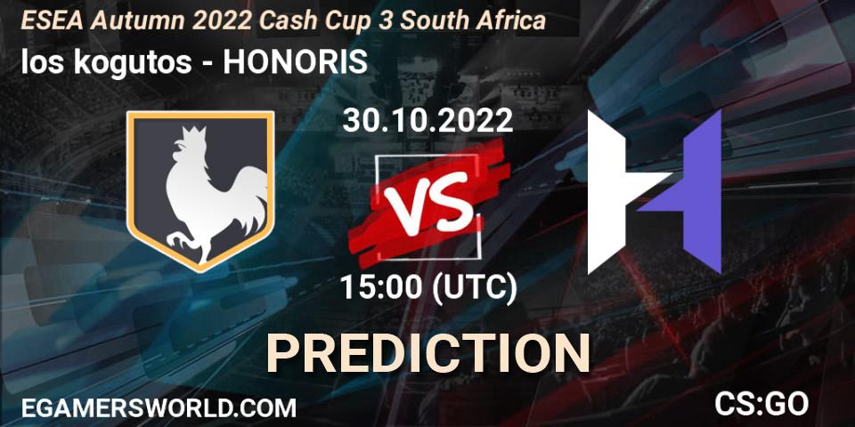 los kogutos - HONORIS: прогноз. 30.10.22, CS2 (CS:GO), ESEA Autumn 2022 Cash Cup 3 South Africa