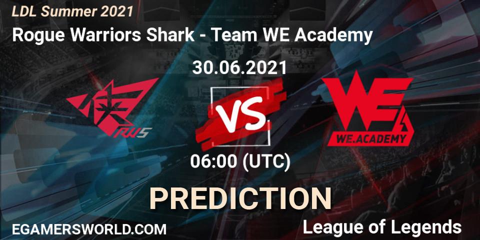 Rogue Warriors Shark - Team WE Academy: прогноз. 30.06.2021 at 06:00, LoL, LDL Summer 2021