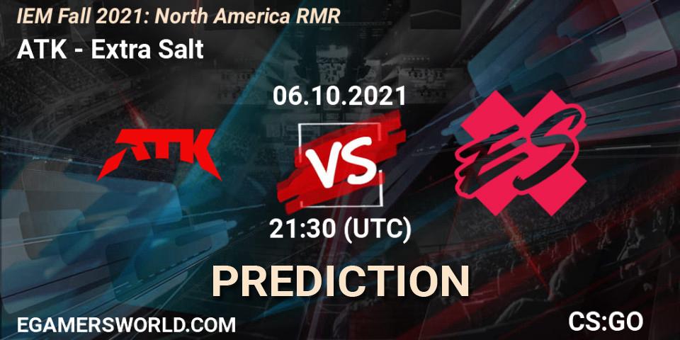 ATK - Extra Salt: прогноз. 06.10.2021 at 20:20, Counter-Strike (CS2), IEM Fall 2021: North America RMR