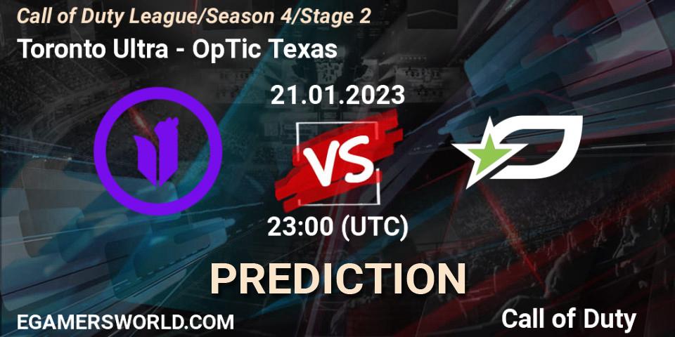 Toronto Ultra - OpTic Texas: прогноз. 21.01.2023 at 23:00, Call of Duty, Call of Duty League 2023: Stage 2 Major Qualifiers
