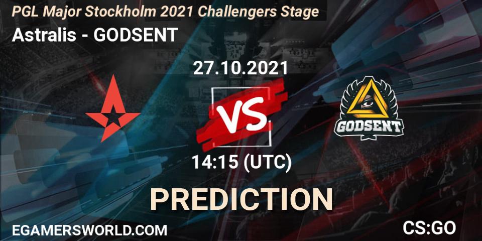 Astralis - GODSENT: прогноз. 27.10.21, CS2 (CS:GO), PGL Major Stockholm 2021 Challengers Stage