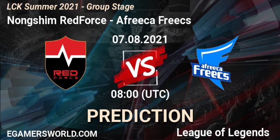 Nongshim RedForce - Afreeca Freecs: прогноз. 07.08.2021 at 08:00, LoL, LCK Summer 2021 - Group Stage