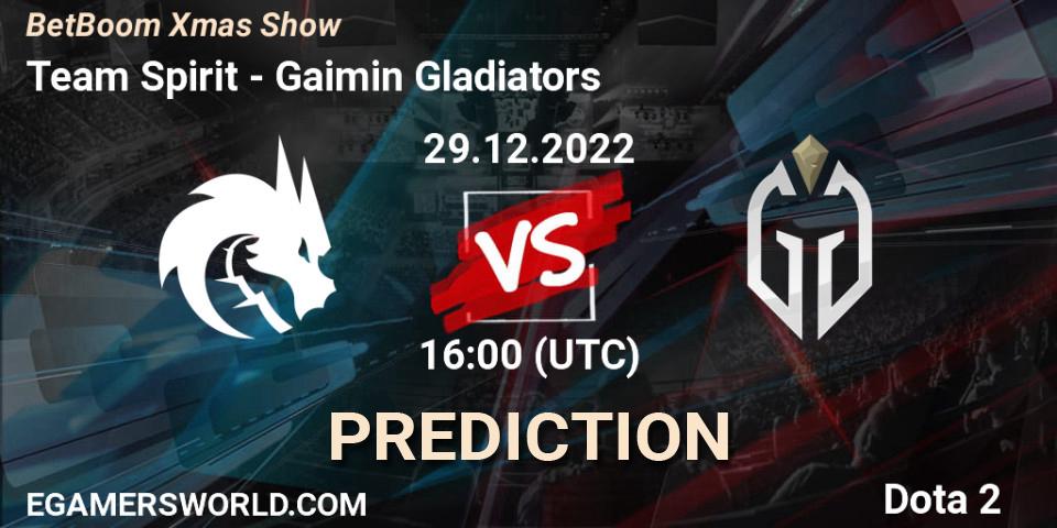 Team Spirit - Gaimin Gladiators: прогноз. 29.12.2022 at 16:04, Dota 2, BetBoom Xmas Show