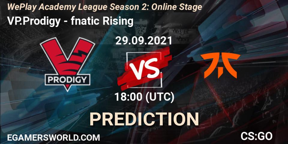 VP.Prodigy - fnatic Rising: прогноз. 29.09.2021 at 17:30, Counter-Strike (CS2), WePlay Academy League Season 2: Online Stage