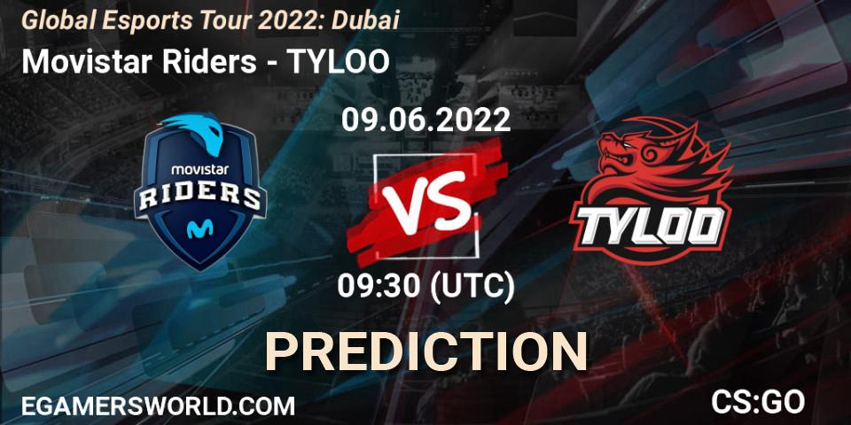 Movistar Riders - TYLOO: прогноз. 09.06.2022 at 10:10, Counter-Strike (CS2), Global Esports Tour 2022: Dubai