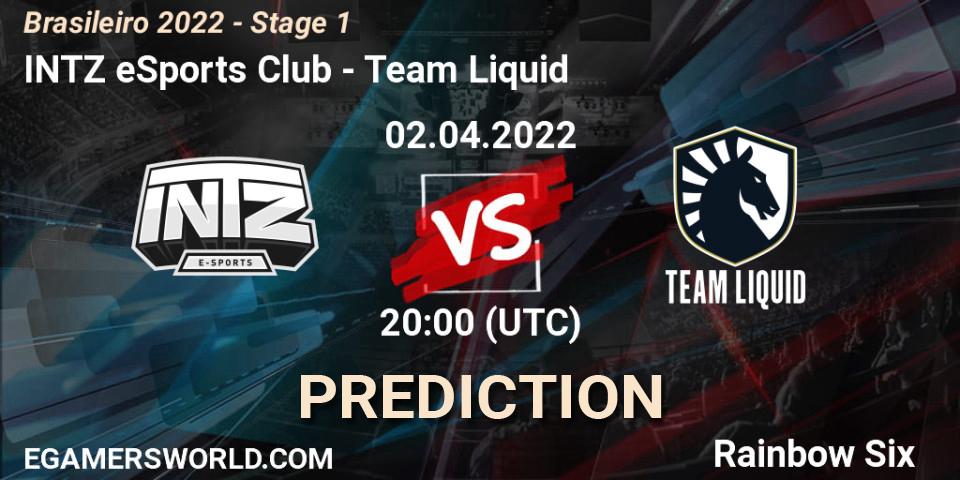INTZ eSports Club - Team Liquid: прогноз. 02.04.2022 at 20:00, Rainbow Six, Brasileirão 2022 - Stage 1