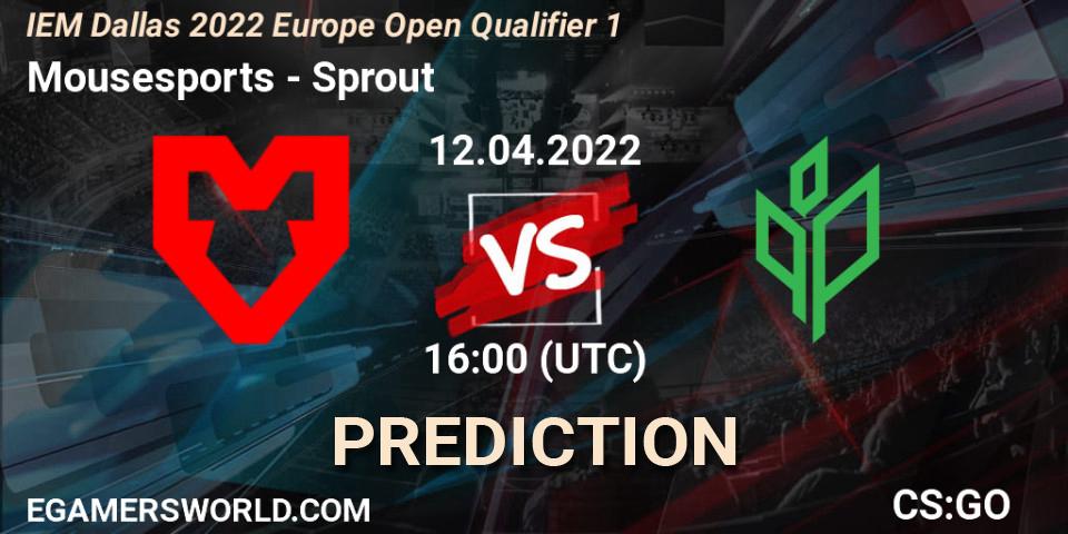Mousesports - Sprout: прогноз. 12.04.2022 at 16:00, Counter-Strike (CS2), IEM Dallas 2022 Europe Open Qualifier 1