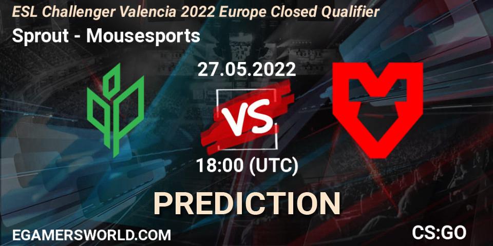 Sprout - Mousesports: прогноз. 27.05.2022 at 18:00, Counter-Strike (CS2), ESL Challenger Valencia 2022 Europe Closed Qualifier