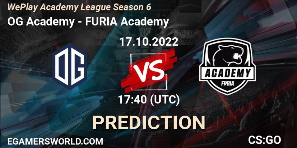 OG Academy - FURIA Academy: прогноз. 17.10.2022 at 16:50, Counter-Strike (CS2), WePlay Academy League Season 6