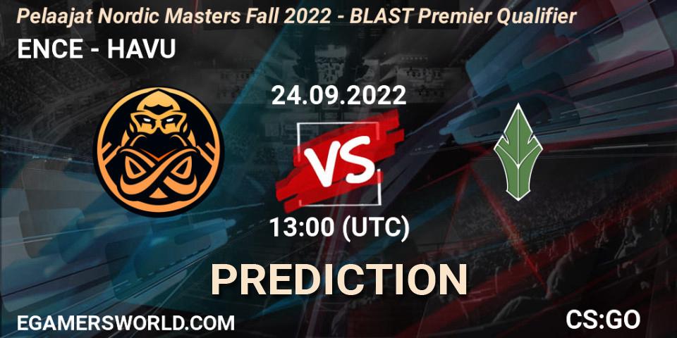 ENCE - HAVU: прогноз. 24.09.2022 at 13:00, Counter-Strike (CS2), Pelaajat.com Nordic Masters: Fall 2022