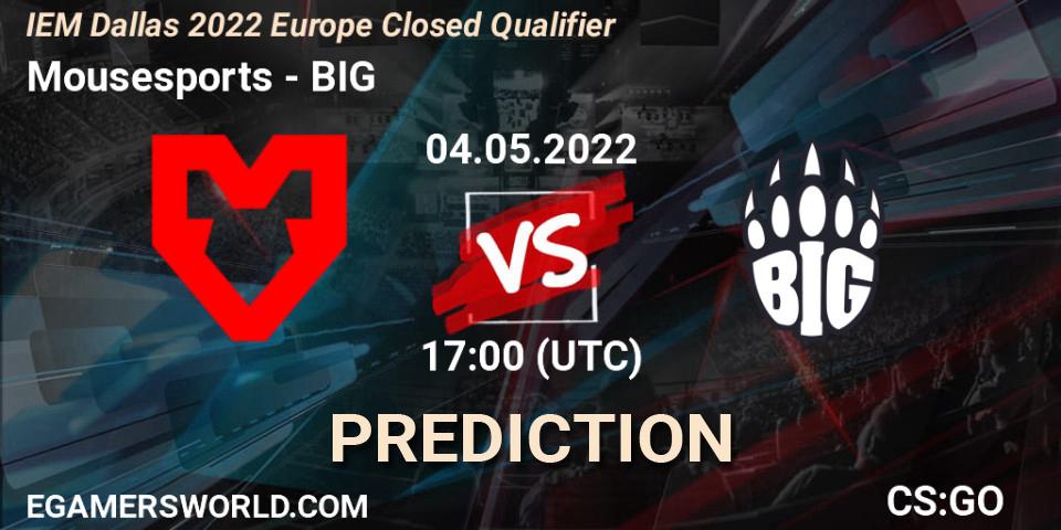 Mousesports - BIG: прогноз. 04.05.22, CS2 (CS:GO), IEM Dallas 2022 Europe Closed Qualifier