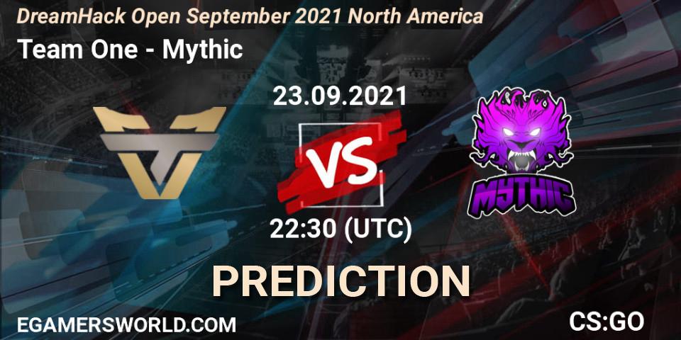 Team One - Mythic: прогноз. 23.09.2021 at 23:00, Counter-Strike (CS2), DreamHack Open September 2021 North America