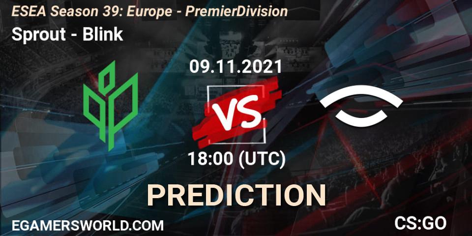 Sprout - Blink: прогноз. 09.11.2021 at 18:00, Counter-Strike (CS2), ESEA Season 39: Europe - Premier Division