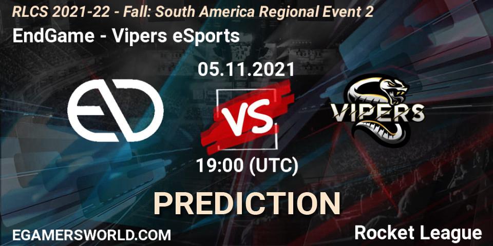 EndGame - Vipers eSports: прогноз. 05.11.2021 at 19:00, Rocket League, RLCS 2021-22 - Fall: South America Regional Event 2