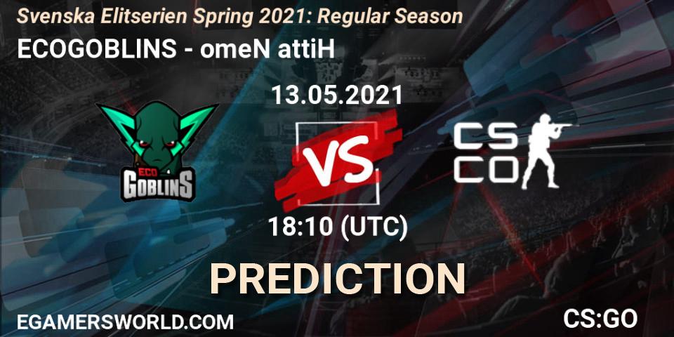 ECOGOBLINS - omeN attiH: прогноз. 14.05.2021 at 16:00, Counter-Strike (CS2), Svenska Elitserien Spring 2021: Regular Season