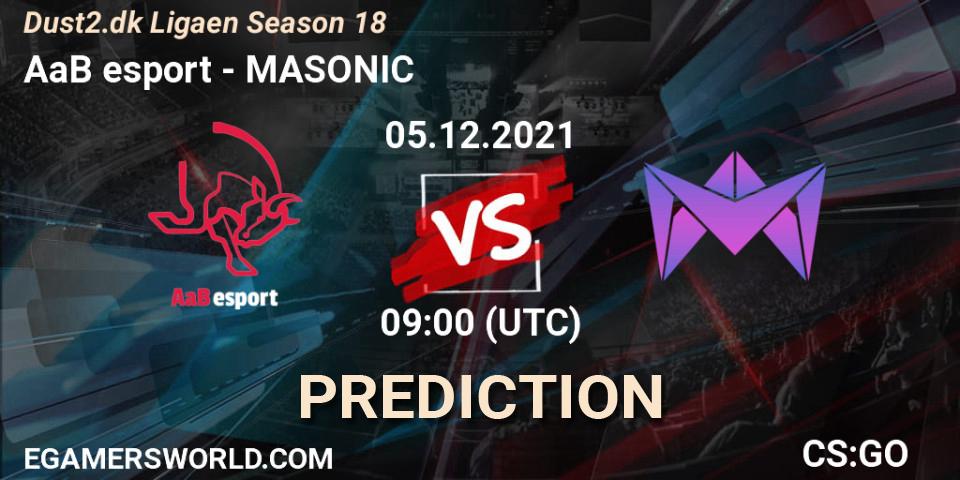 AaB esport - MASONIC: прогноз. 05.12.2021 at 09:00, Counter-Strike (CS2), Dust2.dk Ligaen Season 18