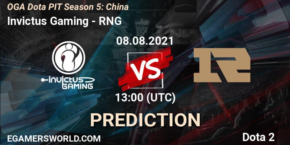 Invictus Gaming - RNG: прогноз. 08.08.2021 at 11:23, Dota 2, OGA Dota PIT Season 5: China