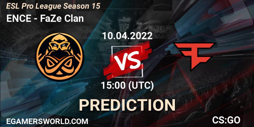 ENCE - FaZe Clan: прогноз. 10.04.22, CS2 (CS:GO), ESL Pro League Season 15