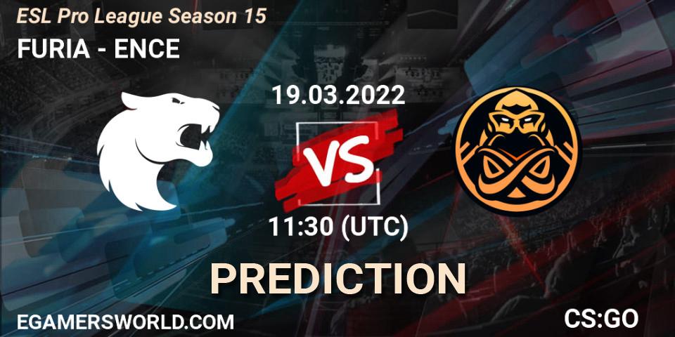 FURIA - ENCE: прогноз. 19.03.2022 at 11:30, Counter-Strike (CS2), ESL Pro League Season 15