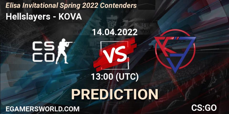 Hellslayers - KOVA: прогноз. 14.04.2022 at 13:05, Counter-Strike (CS2), Elisa Invitational Spring 2022 Contenders
