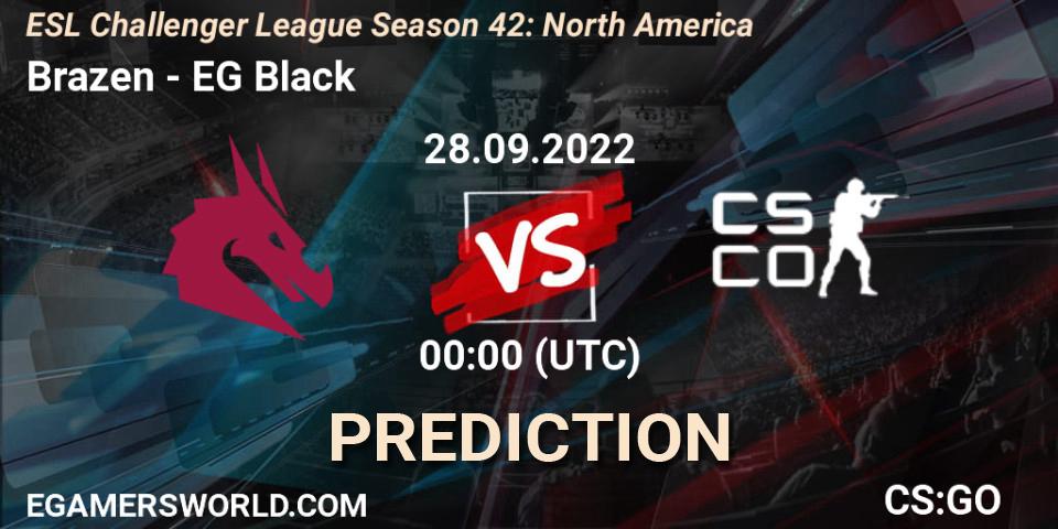 Brazen - Evil Geniuses Black: прогноз. 28.09.22, CS2 (CS:GO), ESL Challenger League Season 42: North America